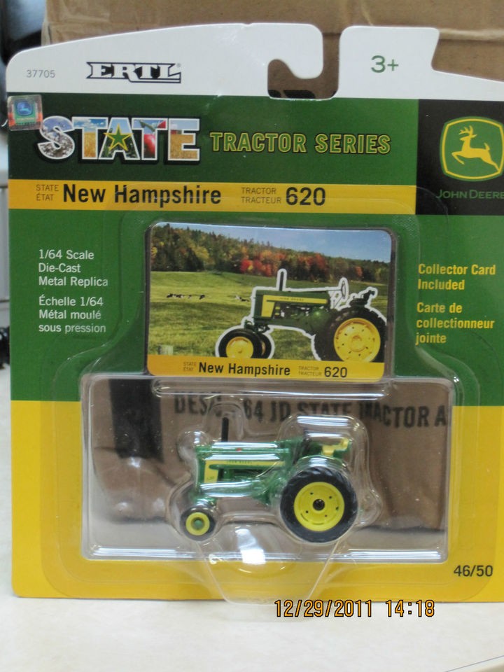 John Deere 1/64 New Hampshire State Model 620 Tractor Toy