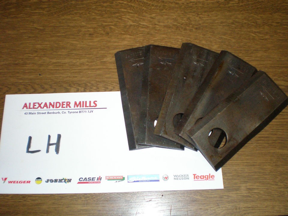 KUHN / JOHN DEERE MOWER BLADE LH   SET OF FIVE (5) **BRAND NEW**