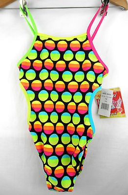 Company Store Kids Snow Cone Neon Monokini Multi colored 12 NWT #181H 