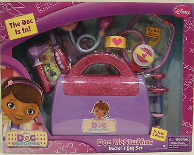 Disney Doc McStuffins Doctor’s Bag Set with glowing Stethoscope NIB 