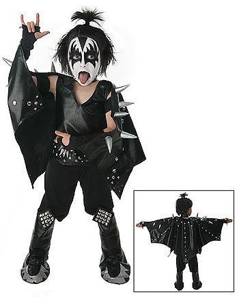 KISS GENE SIMMONS HALLOWEEN DELUXE ALIVE COSTUME   KIDS size S