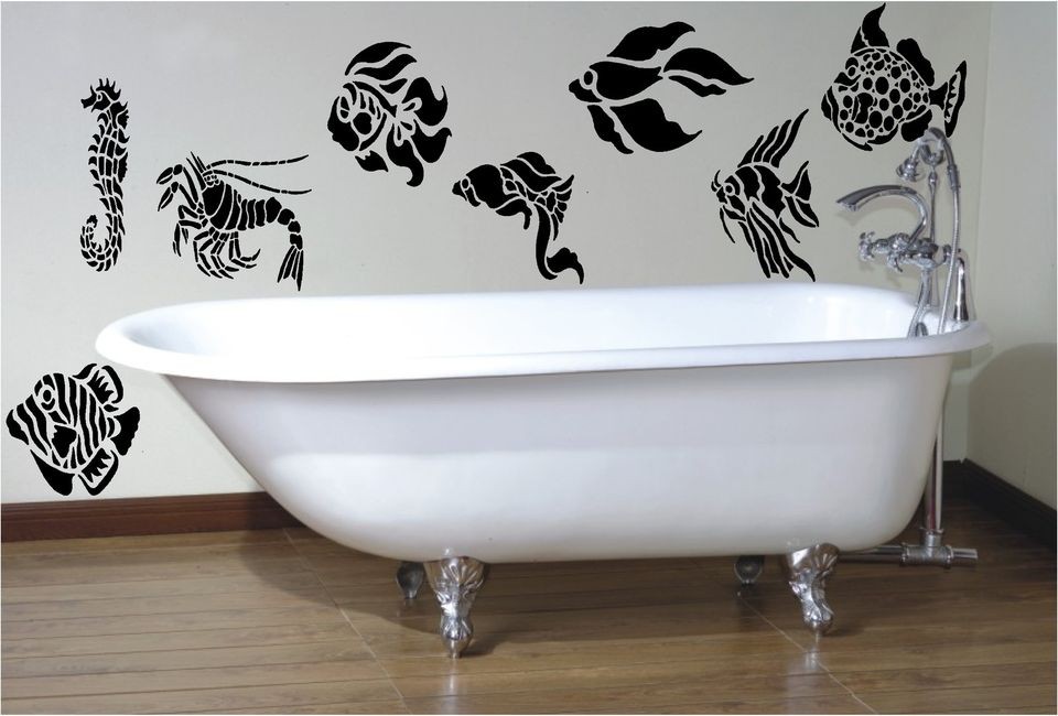 fish wall stencils