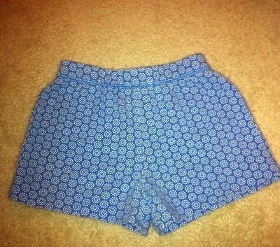 Lands End Blue Knit Shorts Toddler Girls 4T