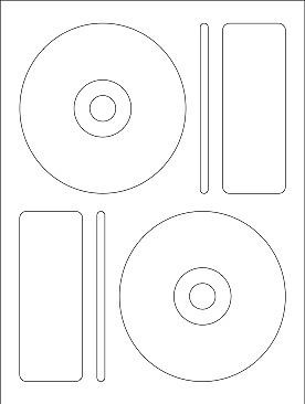 1500 CD / DVD Labels White Matte Memorex Compatible