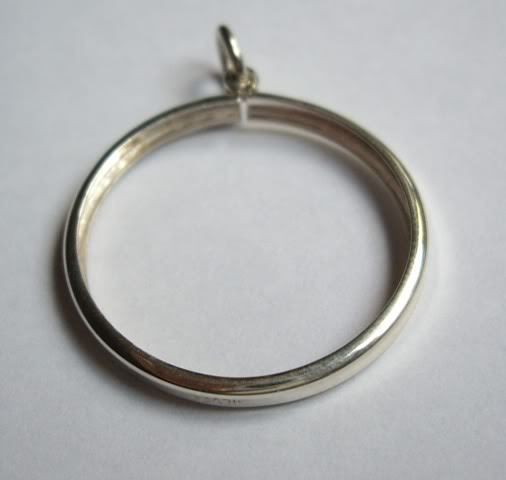 Sterling Silver Quarter Krugerrand Simple Plain Coin Mount Bezel 