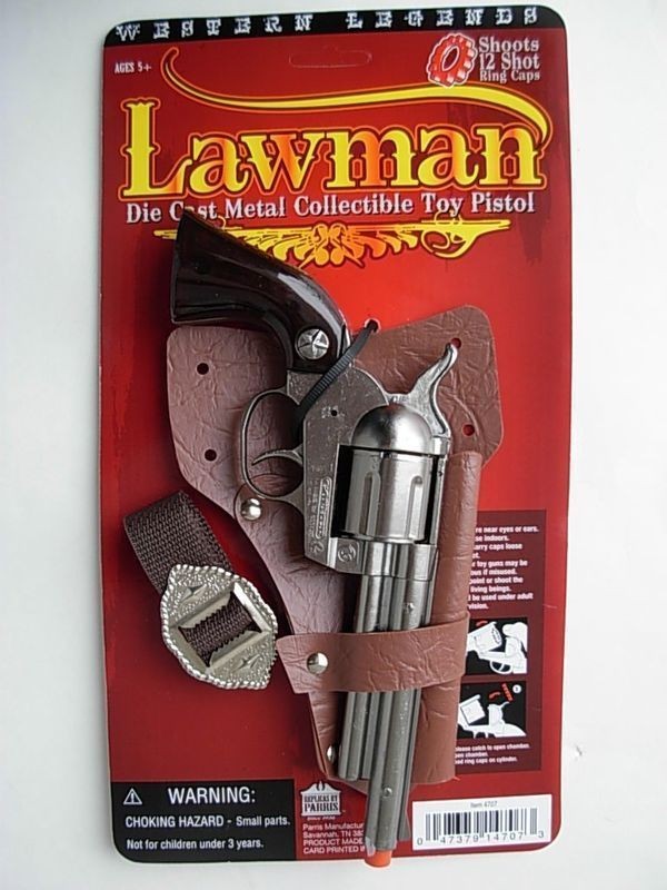   Metal Replica Holster Set Revolver Pistol Toy Cap Gun Spain Lawman