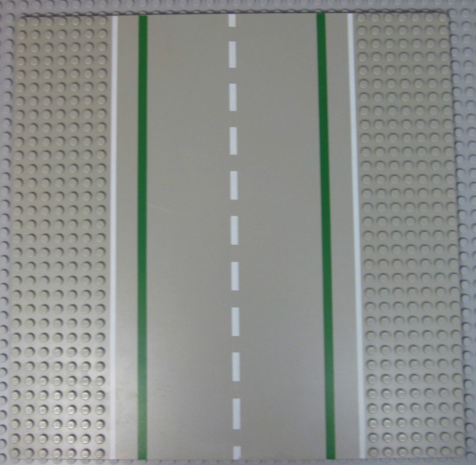 Lego Grey Straight Road Baseplate 32 X 32 (10 x 10) Platform Flat 