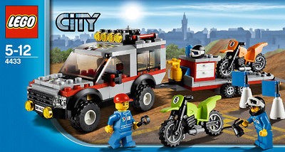 LEGO 4433 CITY SERIES DIRT BIKE TRANSPORTER BUILDING BLOCK TOY PLAYSET 