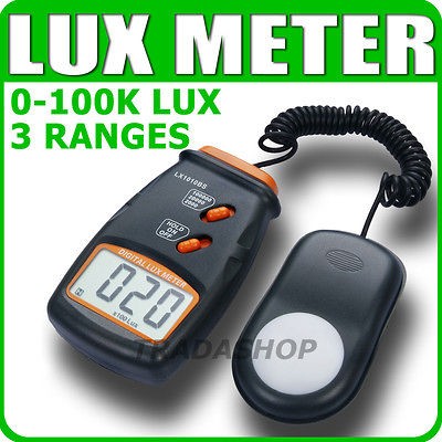   Illuminance Meter 100k Lux Tester LCD Photo Camera Light Meter