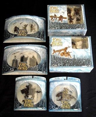 LOTR Lot 6 Battle Scale Figures Weapons and Warriors Soldiers Scenes 