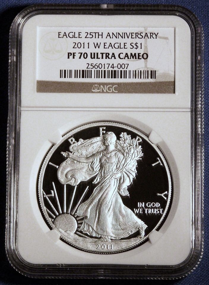 2011 W $1 Silver Eagle NGC PF70 UC 25th Anniversary US MINT SOLD OUT