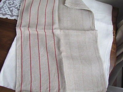 Rare Vintage Heavy Linen New unused Dish Bath Show Towel Runner 