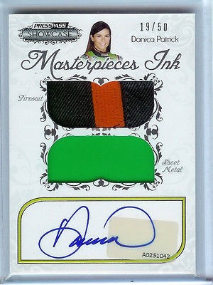 Danica Patrick* 2012 Masterpieces Ink *Firesuit*Sheet Metal*Autograph 