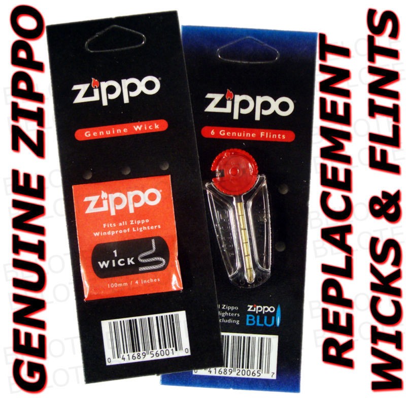 Zippo Replacement Wick & Flint SET 1 of EA Wicks Flints