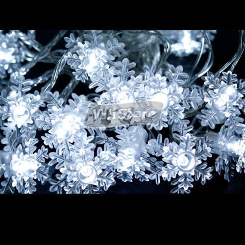 28LED 4M Two layer Snowflake String Light Lamp Xmas New