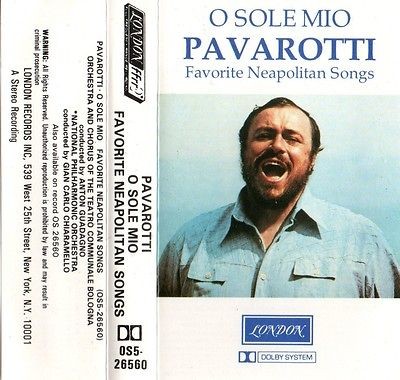 LUCIANO PAVAROTTI O SOLE MIO CASSETTE 1979 london