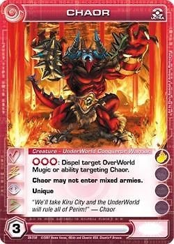   CHAOR Chaotic Ultra Rare Foil Card & Code RANDOM STATS Dawn of Perim