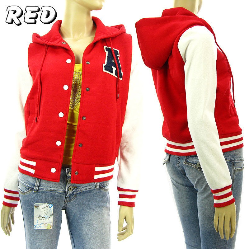   Varsity Baseball Jacket Striped Neckline Casual Letterman Jacket