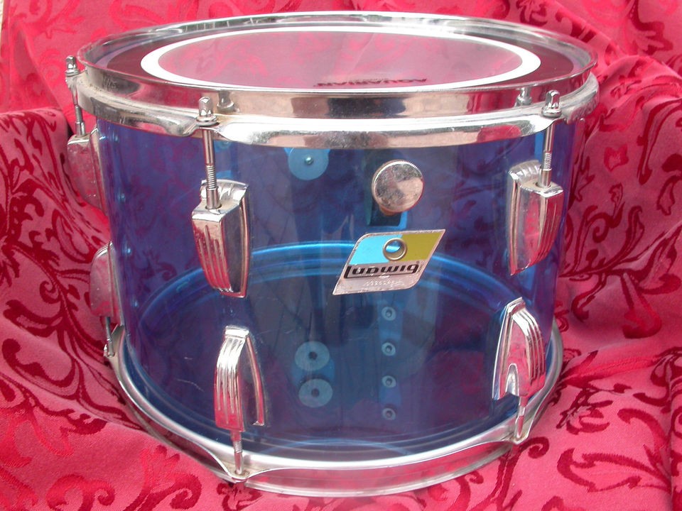 1970s LUDWIG 13 RACK TOM in BLUE VISTALITE FINISH LOT #J705