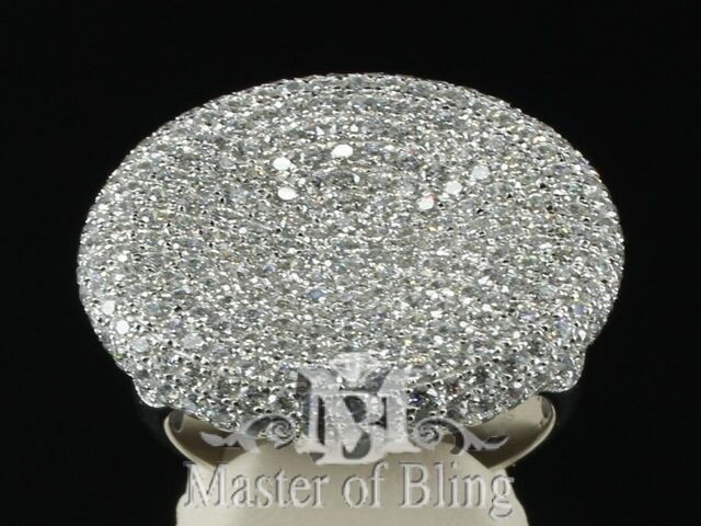 MENS/LADIES STERLING SILVER .925 PAVE PINKY BAND RING