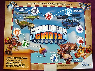 SKYLANDERS GIANTS PORTAL MASTER ADVENTURE MAP WALMRT EXCLUSIVE