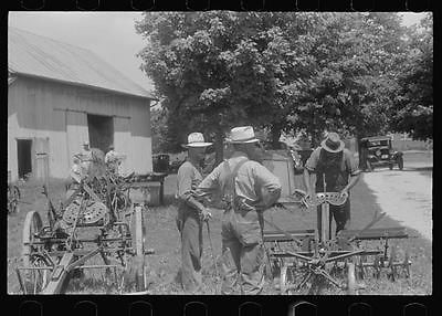 Inspecting farm machinery at public auction,centra​l Ohio