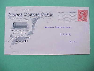   York Syracuse 1902 Stoneware Sewer Pipe Illustrated Advertising Cover