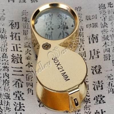 30x 21mm Glass Jewelers Magnifier Magnifying Eye Loupe