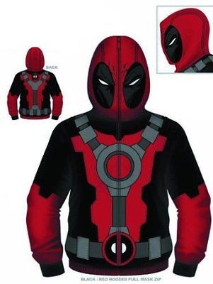 DEADPOOL Marvel Comics Full Zipup Hoodie Sweatshirt S M L XL XXL NEW 