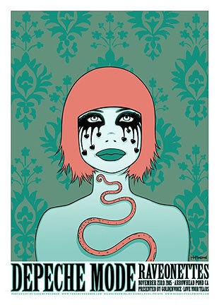 Tara McPherson Depeche Mode Silkscreen Concert Poster 2005 Original 