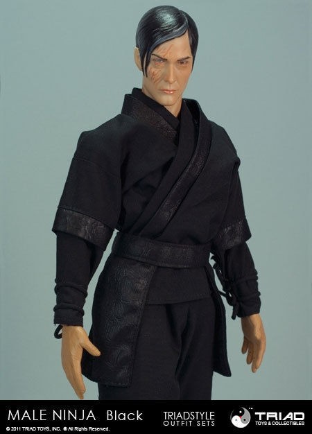 Triad Toys 1/6 SCALE MALE NINJA BLACK OUTFIT SET