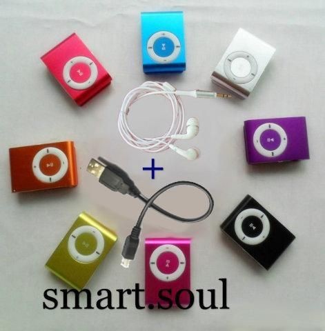 Mini Fashoin Clip Metal USB  Music Media Player Support 1   8GB 