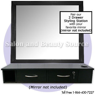 Wall Mount Salon Styling Station Furniture Equipment