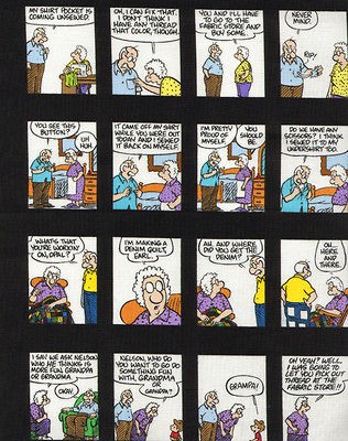   GIRL COMIC STRIP~PICKLES~BORDER STRIPE~TIMELESS TREASURES~QUILT HUMOR