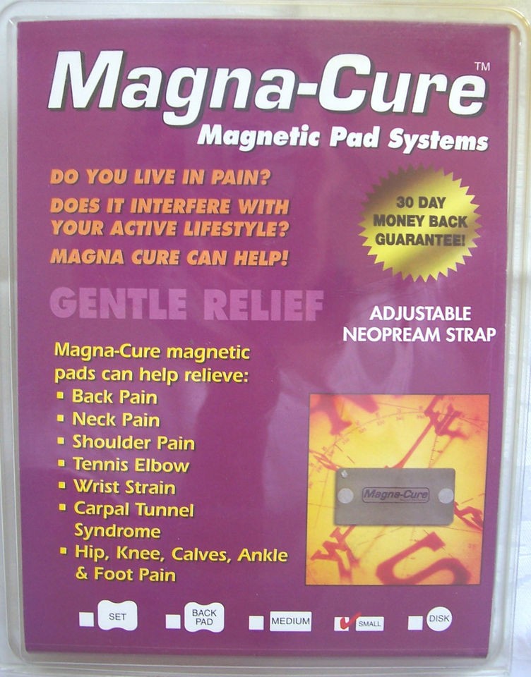 Magna Cure Magnetic Therapy Pad Pads Strap Back Neck Shoulder Hip Knee 