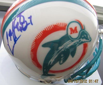 LORENZO HAMPTON MIAMI DOLPHINS SIGNED MINI HELMET