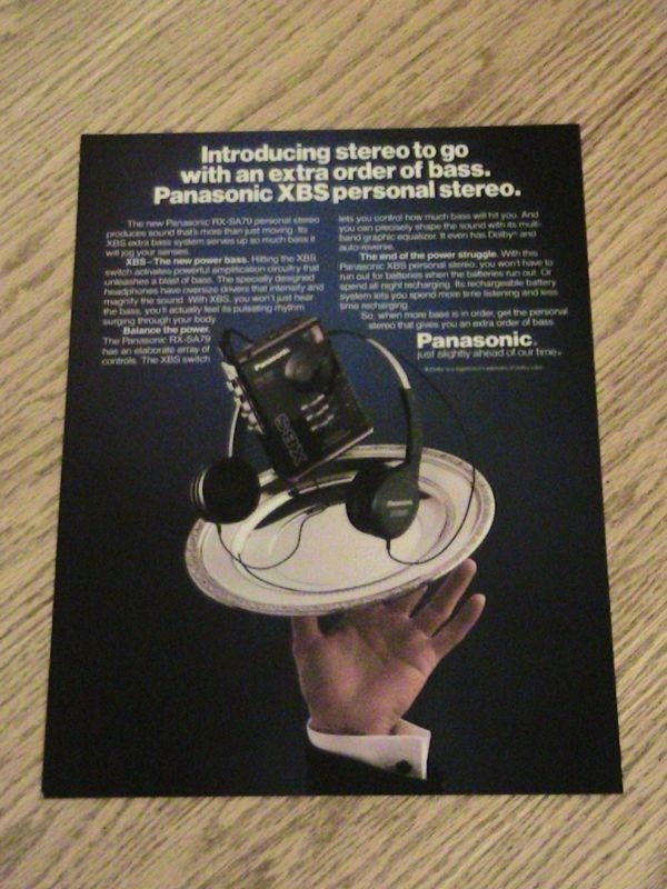 1988 PANASONIC STEREO ADVERTISEMENT PERSONAL RX SA79 AD