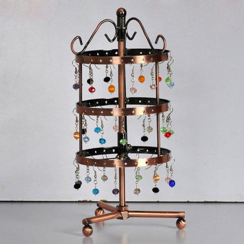   Stand Rotating Metal 72pairs for Earrings Display Rack Jewelry Holder