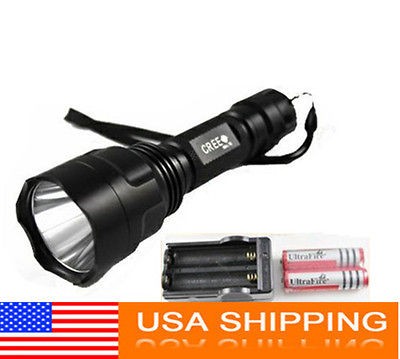 UltraFire C8 1300Lm CREE XM L T6 LED Flash light Torch 5 mode+ 2x18650 