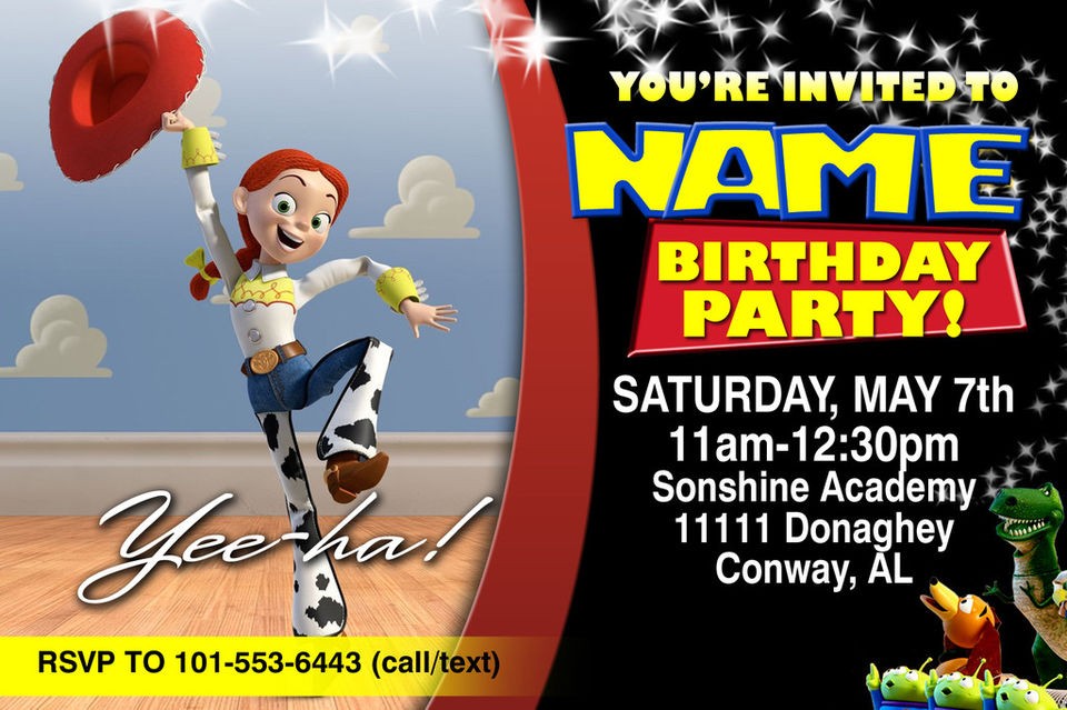 TOY STORY JESSIE BIRTHDAY INVITATIONS INVITES W/MATCHING FAVORS