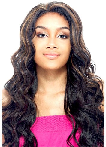 Model Model hair Synthetic Baby Hair Lace Front Wig   Benita