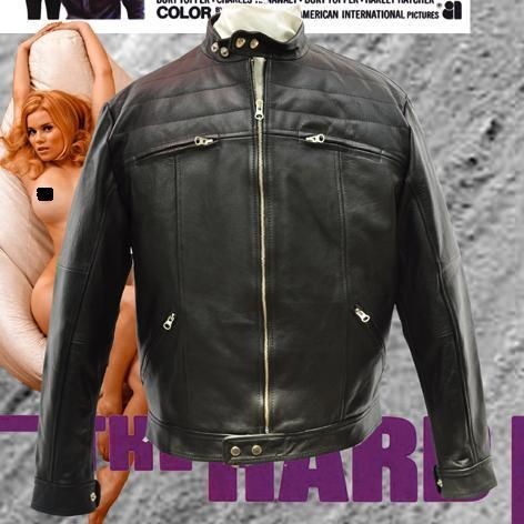 Dust leather motorcycle jacket chopper cafe racer lewis bates size 