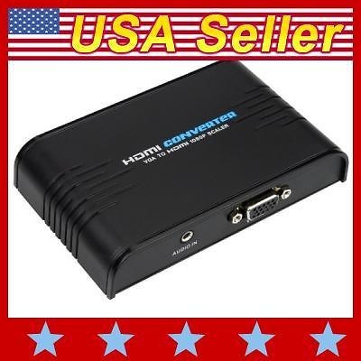 5mm Laptop PC VGA Audio to HDTV HDMI 1080p AV Converter Adapter 