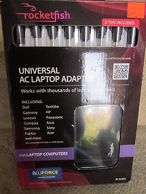 Rocketfish universal ac laptop adaptor newold stock,sealed in box 