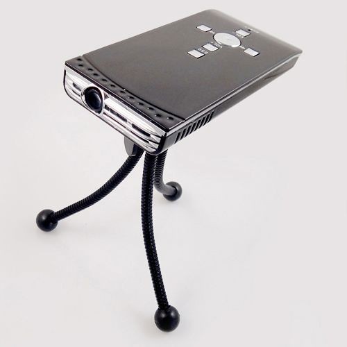 Portable Mini Multimedia Projector Black New Home Projector Tripod 