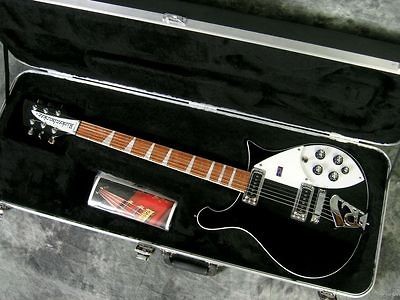   2011 RICKENBACKER 620 JETGLO BLACK 6 STRING GUITAR RIC WITH CASE JG