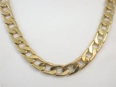 12MM GOLD / SILVER EP CUBAN CURB LINK NECKLACE / BRACELET CHAIN