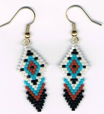 native american beaded earrings in Fashion Jewelry