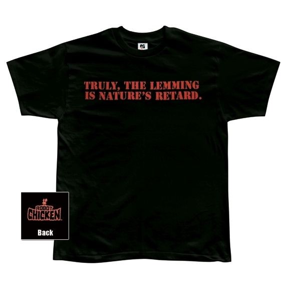 Robot Chicken   Natures Retard T Shirt   Small