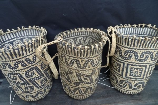 PATTERN #5 ~THREE BEAUTIFUL RATTAN BAG~ Tribal Sling Bag Jungle 